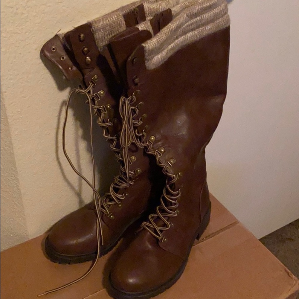 Torrid Knee High Combat Boots